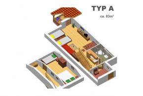 APARTMNOV BYT typ A  ern v Poumav